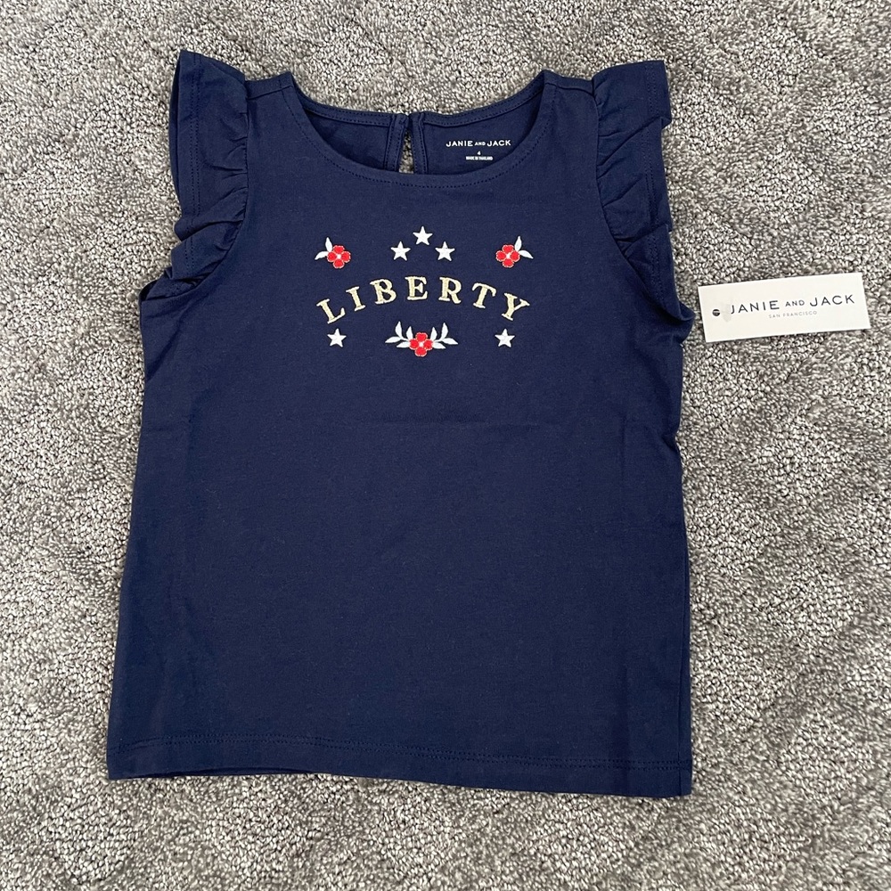 NWT Janie and Jack Liberty Tee Shirt